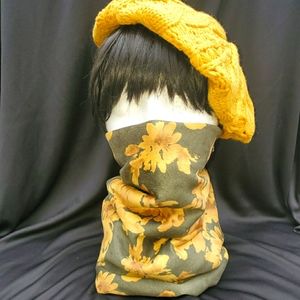 Suede Floral Gaiter Facemask